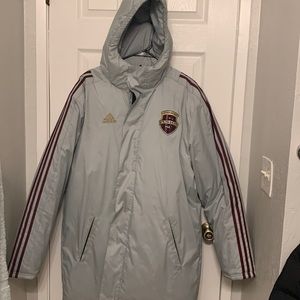adidas Light Grey Stadium Jacket (Soccer)